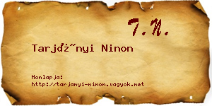 Tarjányi Ninon névjegykártya